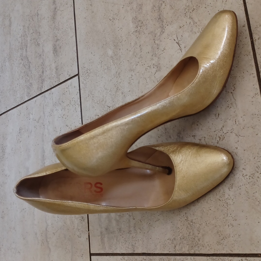 Michael Kors gold Stiletto Pump 8 heels shoe wedding  glam Party Y2k